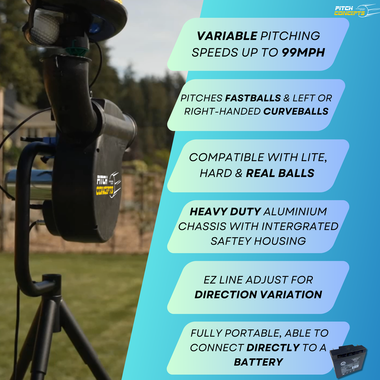 Pitch Concepts PARADIGM 1000 Real Ball Machine