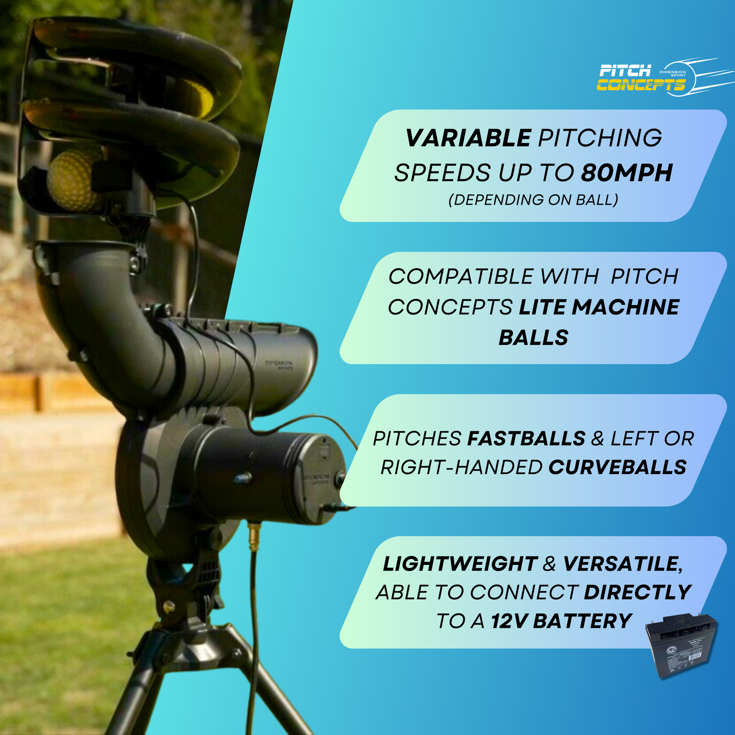 Pitch Concepts TEK 2.0 Lite Ball Machine